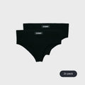 Two pairs of STEINY black bamboo briefs