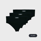 Three pairs of STEINY black bamboo briefs